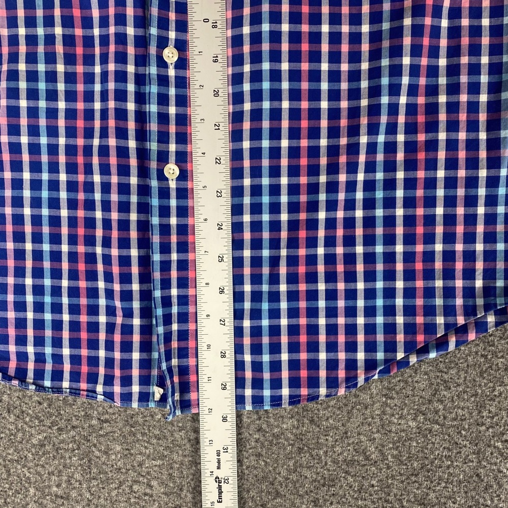 Brooks Brothers Navy, Pink & Light Blue Plaid Button-Down Shirt - Picture 6 of 12